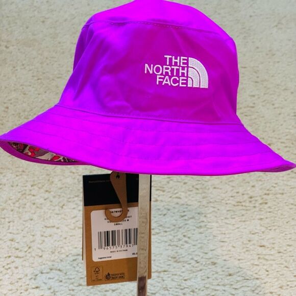 NWT The North Face Class V Reversible Bucket Hat in Violet Crocus Kids' Sz S - Picture 4 of 11